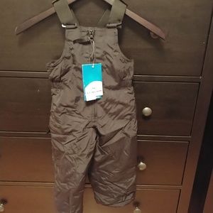 Toddler unisex black ski bib